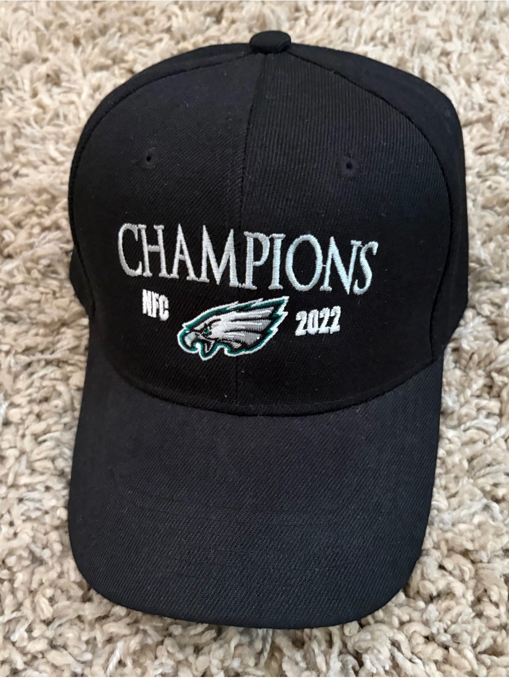 Philadelphia Eagles Black 'Champions 2022' NFL Cap